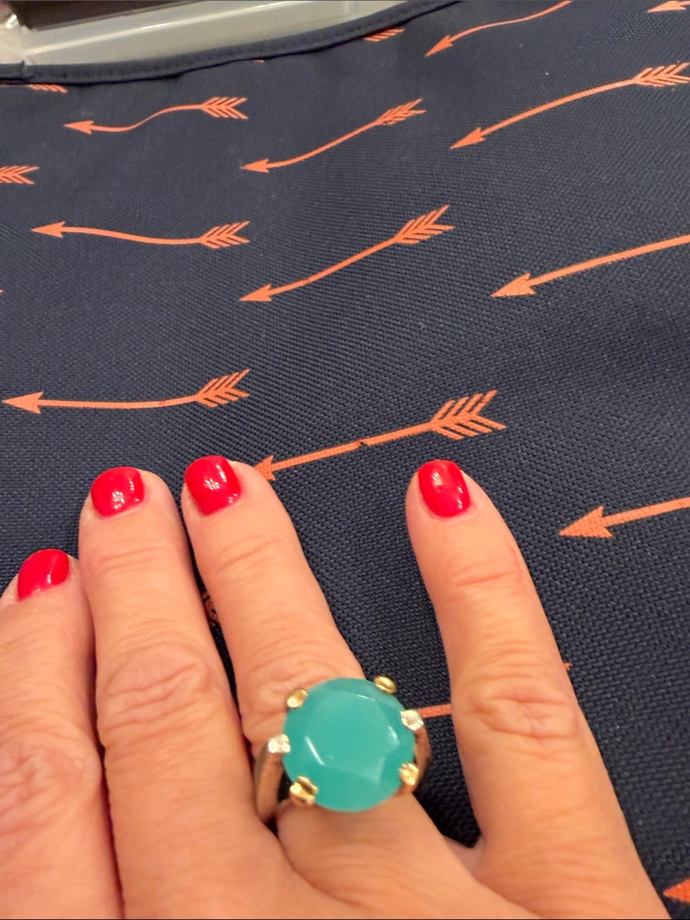 Bora Handcrafted Turquoise Gemstone Cocktail Ring - Women Jewelry - Picture 2 of 10